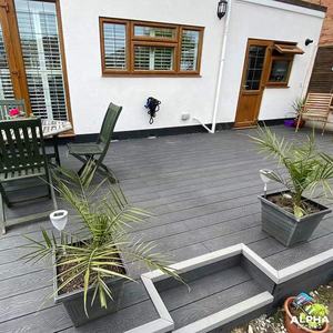 Papan Komposit WPC Solid Tahan UV dan Retak untuk Luar Ruangan, Lantai Rekayasa Tahan Air, Bahan Kayu Jati untuk Dek - Product Image 4