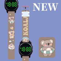 Montre numérique LED à écran tactile, motif chat mignon, pour homme, femme et étudiant, style simple, décontracté et sportif, vente en gros