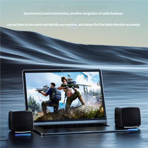 E-1078 Multimedia USB Speaker RGB Lighting IPX-5 Waterproof 2.0 Channel Portable <strong>Mini</strong> <strong>Sound</strong> <strong>Bar</strong> for PC Laptop Phone Gaming - Product Image 5