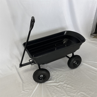 Capacité de 600 livres Remorque robuste Chariot portable Chariot à benne basculante de jardin Plateau en plastique Chariot à benne basculante de jardin