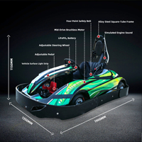 Go-Kart Eléctrico de Última Generación 2026 para Adultos y Adolescentes, 60 km/h, Alta Calidad, Comercial, para Drifting, con Motor sin Escobillas de 64V 2000W