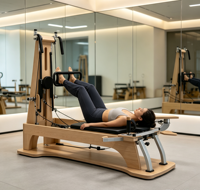 Chaise de Pilates haute en bois d'érable pour studio de yoga, équipement de fitness pour femmes, pour l'entraînement du tronc, avec rouleau lisse Zen en érable