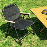 Chaise pliante de camping en plein air Kermit Iron avec table pliante portable épaissie pour pique-nique - SYNC