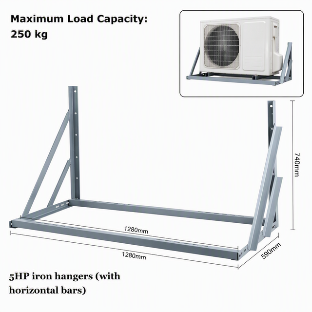 HVAC Air Conditioner 3P 5P Universal Ductless Heat Pump Outdoor AC Unit Condenser Adjustable Stand Mini Split Mounting Bracket