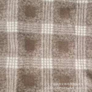 Wool Polyester Plaid Tweed Fabric Medium Weight <b>Brushed</b> <b>Sueded</b> Apparel Coat Jacket Material - Product Image 2