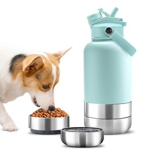 Biểu Tượng Tùy Chỉnh 32Oz Du Lịch Ngoài Trời Pet Trung Chuyển Thép Không Gỉ Cách Nhiệt 3-Trong-1 Con Chó Đi Bộ Chai Nước - Product Image 1