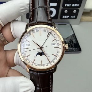 Retro Classic VC4010 Disc Unique Design Sapphire Mirror Date Calendar Display Moon Phase Men's <b>Mechanical</b> <b>Watch</b> - Product Image 5