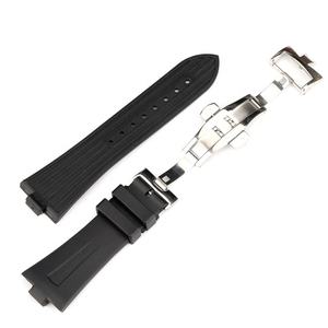 Correa de reloj de silicona de caucho natural marrón, negro y azul con hebilla Tang de cierre desplegable para correa <span class=keywords><strong>Vacheron</strong></span> <span class=keywords><strong>Constantin</strong></span> en el extranjero - Product Image 4