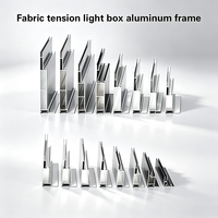 Cadre de boîte lumineuse en aluminium anodisé extrudé sur mesure OEM pour affichage publicitaire commercial en intérieur, kiosque commercial