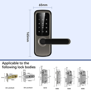 Serrure intelligente à empreintes digitales biométrique TTlock App haute sécurité, clé, mot de passe, carte, serrure numérique intelligente, pêne dormant intelligent - Product Image 5