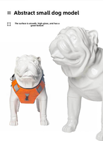 Mannequin de bouledogue anglais détachable grandeur nature, modèle de présentation pour vitrine de vêtements et harnais pour animaux de compagnie