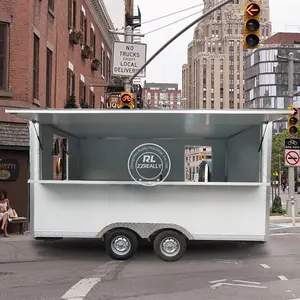 BBQ thực phẩm Trailer xe tải di động với Fryer Bếp Trung Quốc thực phẩm Trailer xe tải chế tạo