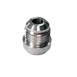 3 4 6 8 10 12 16 AN Aluminum Alloy Male Weld Plug Fitting Adapter Round Base with factory price