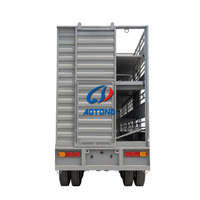 Semi-remorque à plateau pour le transport de bétail, 3 essieux, qualité export personnalisée, avec système de ventilation multicouche