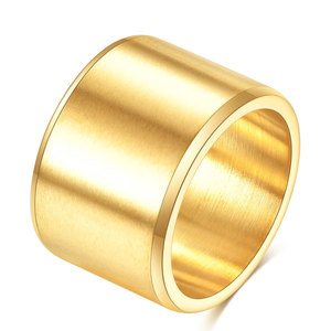 Men's Stainless Steel <b>Ring</b> 15mm Matte Brushed Finish Geometric Shape Gift Jewelry - Product Image 5
