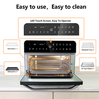 Four à air chaud électrique multifonction OEM 25L et grille-pain, cuisson sans huile avec support de rôtissoire pour usage domestique