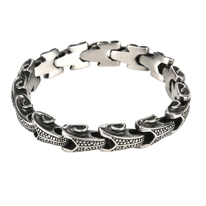 Bracciale a Catena da Uomo Stile Vichingo Punk di Lusso Personalizzato in Acciaio Inossidabile 316L con Drago Gioielli all'Ingrosso - Product Image 2