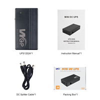 WGP DC Mini UPS Suministro de batería DC 12V Mini Ups para enrutador Wifi Módem Cámara CCTV Hogar