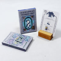 Version japonaise personnalisée carte de tarot mince originale imprimée en usine cartes de tarot de destin de chat annotées divination mini jeux de tarot
