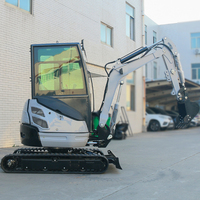 Miniexcavadora de giro cero, excavadora china, precio de excavadora pequeña de 2 toneladas con motor Kubota, adecuada para paisajismo