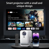 Mini Proyector con Enfoque Automático y Corrección Keystone, Totalmente Sellado, Compatible con HD 720P 4K, Portátil, para Cine en Exteriores, Dormitorio, Smart TV, Android 13