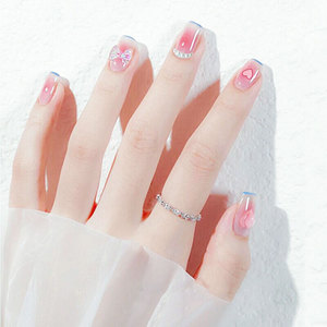 <span class=keywords><strong>Uñas</strong></span> Postizas al por Mayor Baratas de Alta Calidad, Cuadradas Medianas, Coffin, Corazón, Perla, Punta <span class=keywords><strong>Francesa</strong></span>, <span class=keywords><strong>Manicura</strong></span> ABS, 24 Piezas, Pegamento para <span class=keywords><strong>Uñas</strong></span>, Personalizables - Product Image 1