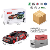 Coche de Carreras a Escala 1/24 con Tracción en las 4 Ruedas, Control Remoto de 2.4GHz, 15KM/H de Alta Velocidad, con Luces LED, Regalo