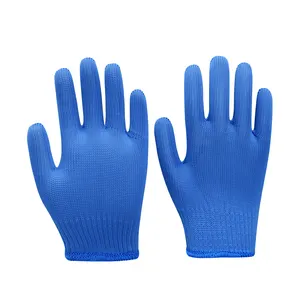 Hochwertige Nylon-Arbeitshandschuhe Sicherheitshandschuhe professionelle industrielle Polyester-Sicherheits-Nylon-Geknittener Arbeitshandschuh