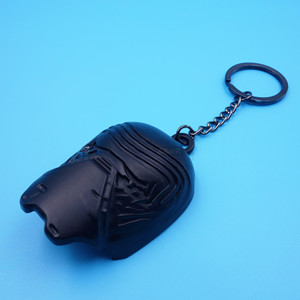 <b>Star</b> Wars Mask Keychain 60mm Zinc Alloy 3D Shape Black Nickel Color Metal <b>Key</b> Chain - Product Image 1