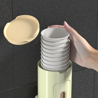 Dispenser gelas Dixie pasang dinding, dengan kotak penyimpanan pendingin air pemegang cangkir Dispenser
