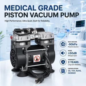 Bomba <span class=keywords><strong>de</strong></span> Vacío sin Aceite con Cable y Enchufe Personalizables para Uso Global con Succión <span class=keywords><strong>de</strong></span> 50L/min para Dispositivos Médicos - Product Image 1