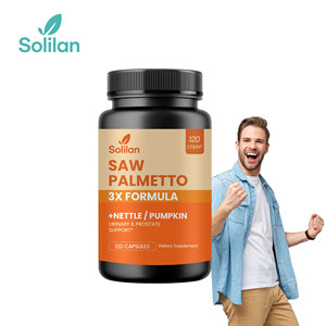 Solilan OEM 120 Capsules <strong>Saw</strong> <strong>Palmetto</strong> Extract Capsule Prostate Support <strong>Supplement</strong> For Men's Health - Product Image 1