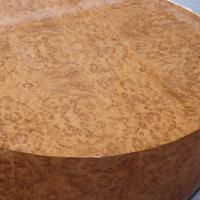Meubles sur mesure de luxe privés, table basse ronde en bois de palissandre moderne à finition brillante.