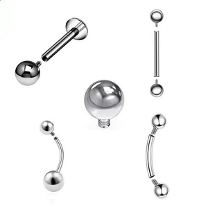 Pièces de rechange pour piercing de cartilage d'oreille en acier inoxydable, à vis sphérique, pour usage dentaire externe, accessoire unisexe - Product Image 2