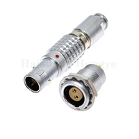 FGG EGG 1B 2 Pin Push Pull Circular Connector FGG.1B.302.CLAD42Z / EGG.1B.302.CLL Self Locking Plug Socket for Industrial