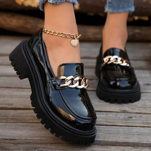 Vente en gros usine – Nouveauté été 2026 : Mocassins femme grande taille à enfiler, bout rond, semelle épaisse, décolleté bas - Product Image 3