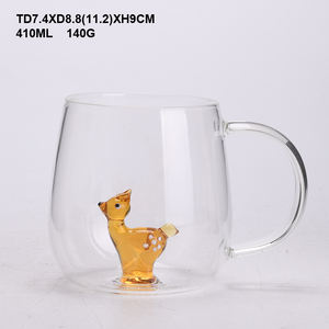 Verre borosilicate mignon Animal à l'intérieur <span class=keywords><strong>de</strong></span> la tasse Figurine <span class=keywords><strong>de</strong></span> dessin animé tasse <span class=keywords><strong>de</strong></span> thé saint valentin pour garçons filles enfants femmes hommes, 400ML - Product Image 5