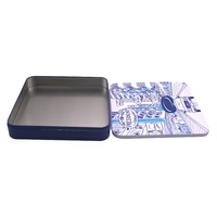 Boîte en aluminium jetable OEM, portefeuille en métal imprimé, emballage alimentaire rectangulaire pour chocolat