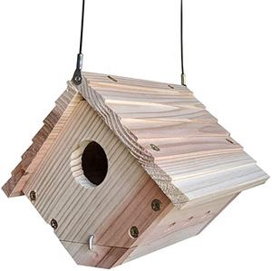 Natural Wooden Bird House Garden Patio Decoration Wood <strong>Birdhouse</strong> - Product Image 1