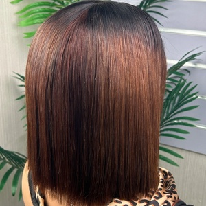 Perruque Bob de Haute Qualité SDD Super Double Drawn 4*4 en Cheveux Humains, Densité 200% - Product Image 5
