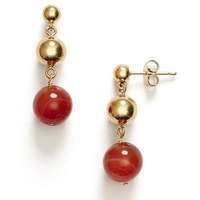 Collar grueso de cornalina para mujer, piedra de ágata Natural roja, joyería llamativa, cadena de acero inoxidable chapada en oro, estilo clásico