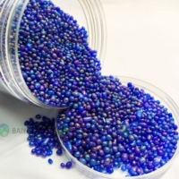Perles de verre trempé colorées, forme irrégulière, finition industrielle pour piscine extérieure, haute brillance, anti-UV, durable