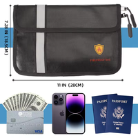 Fabricant professionnel 38cmX28cmX0.4cm sac de documents étanche ignifuge pour bijoux