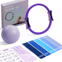 Ensemble de Pilates 3 pièces pour femmes Offre Spéciale Home Gym Yoga Fitness Sets Pilates Accessoires Set Yoga Ball Resistance Band Yoga Ring