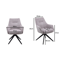 Fauteuils tissés classiques nordiques en velours, chaises de salle à manger modernes