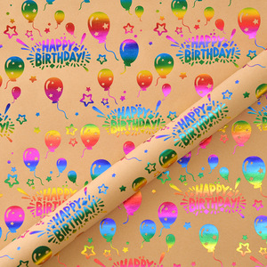 Vui Vẻ Phim Hoạt Hình In Quà Tặng Gói Sheets Cầu Vồng Foil-Đóng Dấu Sinh Nhật Đảng Giấy Trang Trí Trong Số Lượng Lớn Cho Quà Tặng - Product Image 5