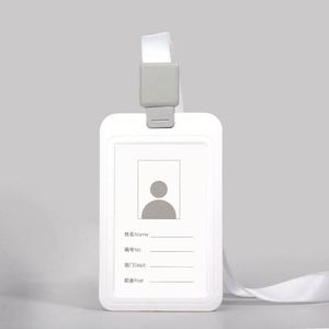 Custom Worker Id <b>Card</b> Holder Badge Lanyard Printed Logo <b>Card</b> Sleeve <b>Protector</b> with Retractable Rope - Product Image 1