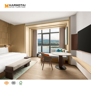 Juego de Muebles para Habitación de Hotel de 5 Estrellas The <span class=keywords><strong>Westin</strong></span> por el Fabricante Harmotai: Paneles de Moldura de Pared, Chapa de Madera, Armario, Portaequipajes - Product Image 3
