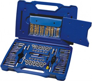 Outil de réparation de filetages robuste en acier à roulement haute résistance, jeu de tarauds et filières métriques pour l'entretien des machines - Product Image 3