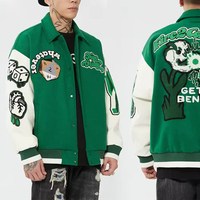 Vente en gros OEM personnalisé College Varsity Jacket pour hommes broderie Patch Bomber Varsity Baseball Jacket pour hommes